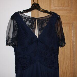 Adrianna Papell Navy Mother of the Bride Groom gown size 10